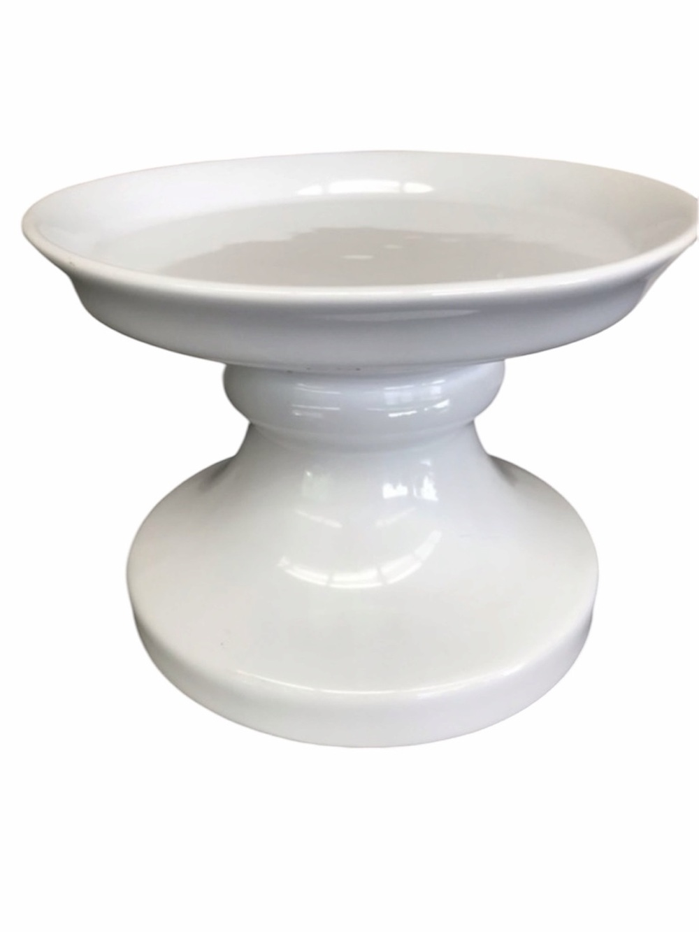 POTTERY BARN White Barn Rhodes Pedestal Elegant Stoneware Drink Dispenser Stand